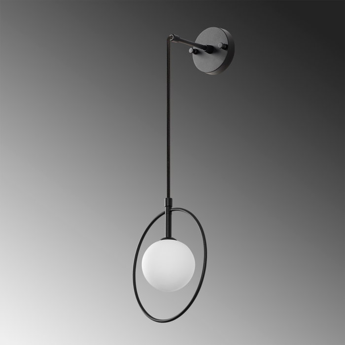 Opviq Geometri - 11125 Lámpara de pared blanco y negro